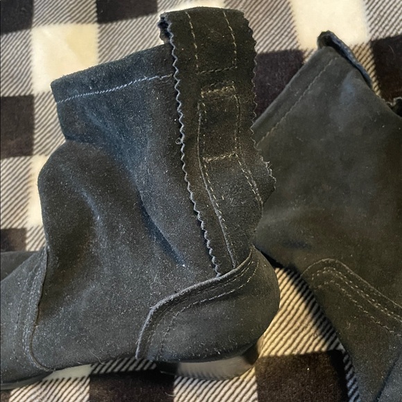 Black Suede Ankle Boots leather slip on - Picture 3 of 8